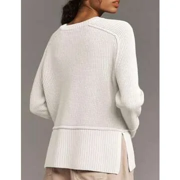 HYLLGUD Women's Cozy Oversized Pullover Sweater