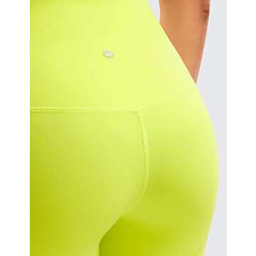 CRZ YOGA Women's Athletic, Neon Yellow, Medium