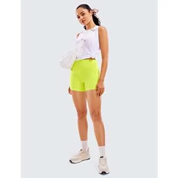CRZ YOGA Women's Athletic, Neon Yellow, Medium