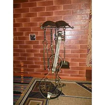 Elegant Violin Fireplace Tool Set for Unique Home Decor