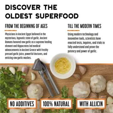 Pure Garlic Extract with Allicin Classic Formula Boost Immune Support Vegan Friendly Natural Supplement, Raw Organic Garlic in Liquid Form, Natural Superfood with Nutrients and Minerals 1 fl oz Bottle