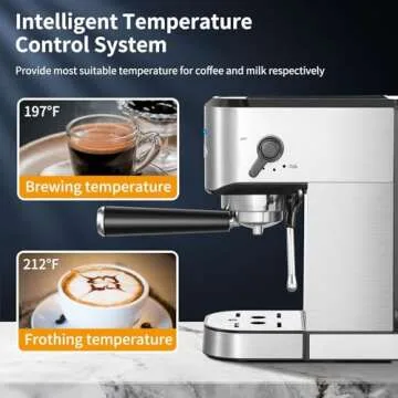 ILAVIE 20 Bar Espresso Machine with Steamer for At-Home Coffee Lovers