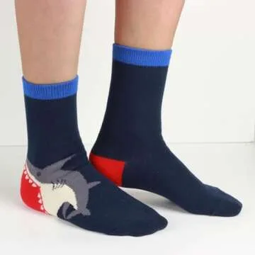Fun Colorful Kids Socks - Shark Stripes & More!