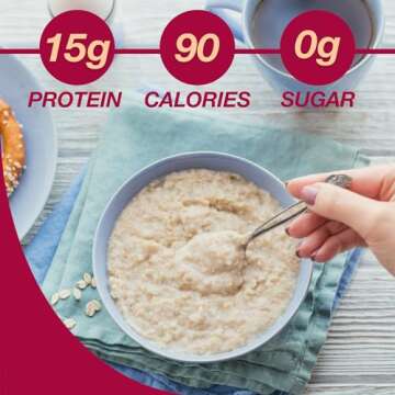 ProtiDIET High Protein Maple Brown Sugar Oatmeal - Sugar Free Instant Oatmeal for Healthy Breakfast