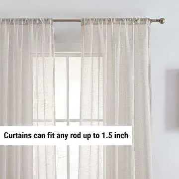 Elegant HLC.ME Penelope Faux Linen Curtains for Your Home