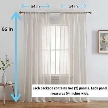 Elegant HLC.ME Penelope Faux Linen Curtains for Your Home