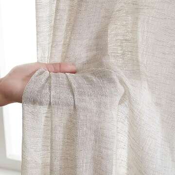 Elegant HLC.ME Penelope Faux Linen Curtains for Your Home