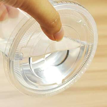 Rocutus 200 Pack 2 oz BPA Free Plastic Disposable Portion Cups with Lids, Jello Shots Sauce Condiment Souffle Dressing Mini Containers