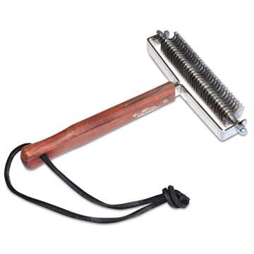 Mars Coat King Triple Wide Dematting Undercoat Grooming Rake Stripper Tool for Horses, Stainless Ste...