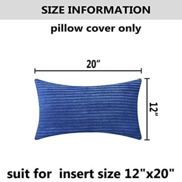 Soft Blue Velvet Corduroy Pillow Cover for Stylish Decor