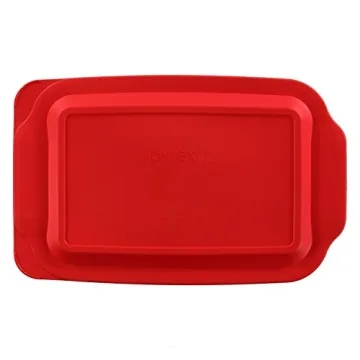 Pyrex 3 Quart Glass Baking Dish with Red Lid Made in USA
