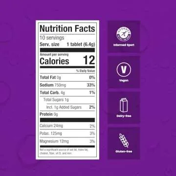 Precision Hydration Lite Electrolyte Drink - Multi Strength Effervescent Hydration Tablets - Combats Cramp - Low Calorie, Gluten Free, Vegan/Vegetarian Friendly, NSF (1 Tube, 1500mg/L - Purple Tube)