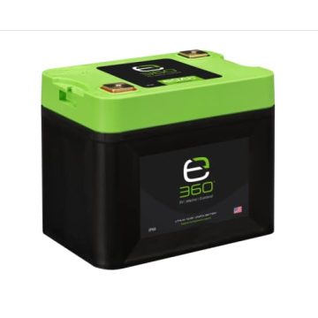 LiFePO4 Deep Cycle Battery - e360 | 60Ah 12.8V Group 24 by EXPION360 - Perfect for RV/Camper, Marine...