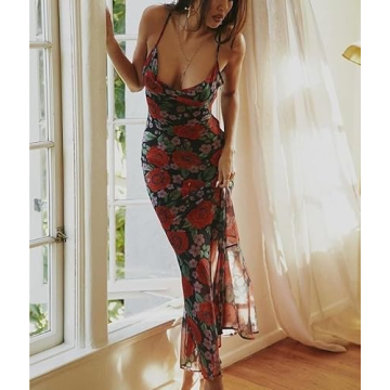 AskmAn Elegant Bodycon Dress for Spring Summer Parties