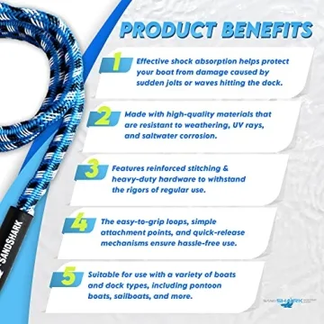 Sand Shark Bungee Dock Line - Secure Your Boat Easily