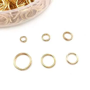 1500Pcs Open Jump Rings with Storage Box and Tool