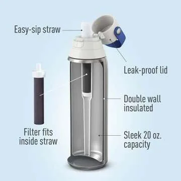 Brita Stainless Steel Filtering Water Bottle 32 oz – Eco-Friendly