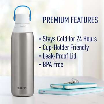 Brita Stainless Steel Filtering Water Bottle 32 oz – Eco-Friendly