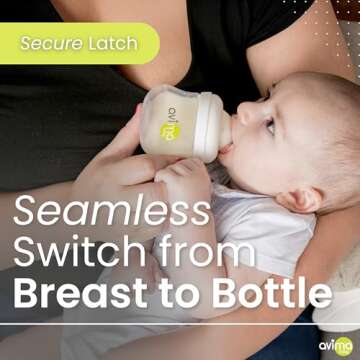 Avima 10 oz Anti Colic Baby Bottle Set - Medium Flow Nipples Included, Standard Neck, BPA Free - 3-6 Months, Stage 2 Feeding for Gas, Spit Up & Colic (Set of 8)