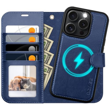 OCASE for iPhone 16 Pro Max Case Detachable Wallet Case with Card Holder, [2 in 1] PU Leather Flip F...