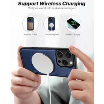 OCASE for iPhone 16 Pro Max Case Detachable Wallet Case with Card Holder, [2 in 1] PU Leather Flip Folio Case with RFID Blocking Stand Wrist Strap Shockproof Phone Cover 6.9 Inch 2024, Blue