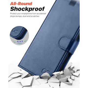 OCASE for iPhone 16 Pro Max Case Detachable Wallet Case with Card Holder, [2 in 1] PU Leather Flip Folio Case with RFID Blocking Stand Wrist Strap Shockproof Phone Cover 6.9 Inch 2024, Blue