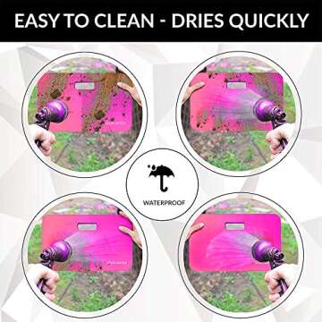 Sleek Garden Premium Thick Kneeling Pads Bath Floor Kneeler for Baby, Knee Pad Cushion for Pool | Thickest, Most Comfortable Foam Mat Kneeler for Yoga & Exercise,Waterproof (12.5"x17.8"x2, Pink)