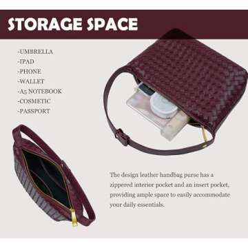 Vegan Leather Woven Tote Handbag - Stylish Eco-Friendly 2023