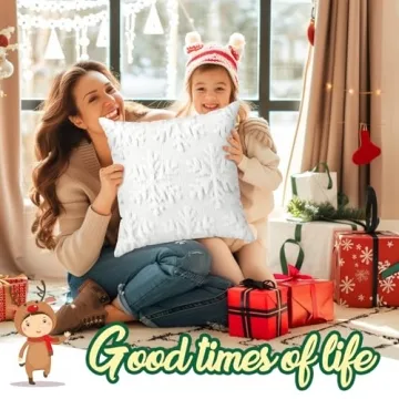 Christmas Snowflake Throw Pillow Covers - Set of 2