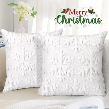 Christmas Snowflake Throw Pillow Covers - Set of 2