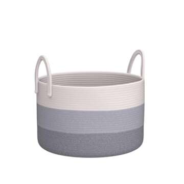 OrganiHaus Extra Large Gray Storage Basket for Home