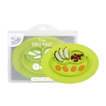 ezpz Mini Mat in Lime - Suction Baby Plate for Easy Eating