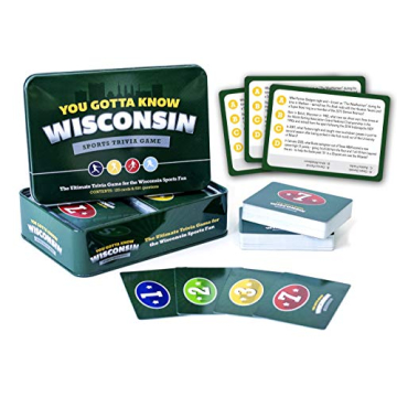 Wisconsin Sports Trivia Game - 500 Questions in a Unique Metal Tin