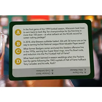 Wisconsin Sports Trivia Game 500 Questions Metal Tin