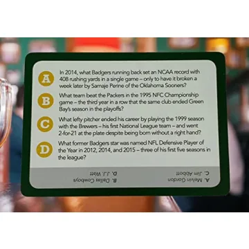 Wisconsin Sports Trivia Game 500 Questions Metal Tin