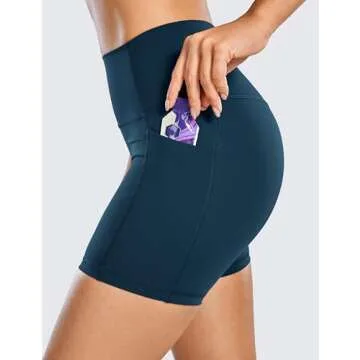 CRZ YOGA Women's Naked Feeling Biker Shorts - High Waisted Solution