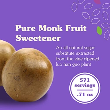 NuNaturals Monk Fruit Extract Sweetener Zero Calories