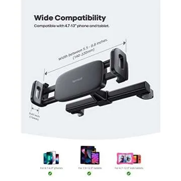 Lamicall Car Tablet Mount for Backseat Travel Entertainment