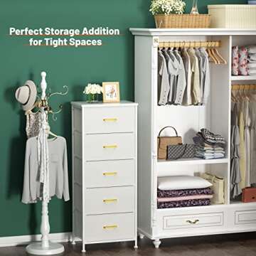 YILQQPER 5-Drawer Dresser - Stylish Storage Solution