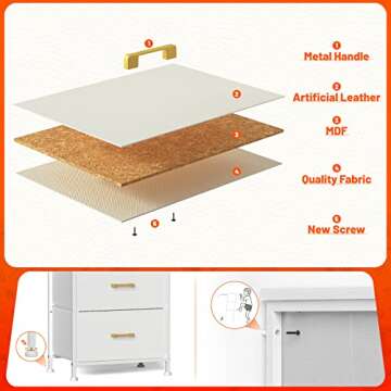 YILQQPER 5-Drawer Dresser - Stylish Storage Solution