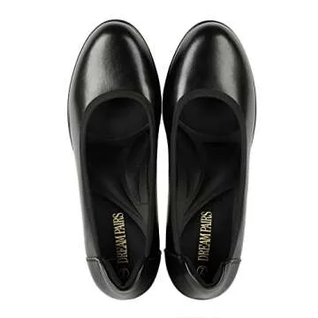 Comfortable Chunky Closed Toe Heels for Work & More