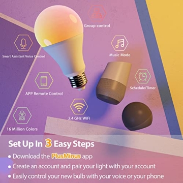 LUMIMAN Smart Light Bulbs - Voice-Controlled Color Changing Bulbs
