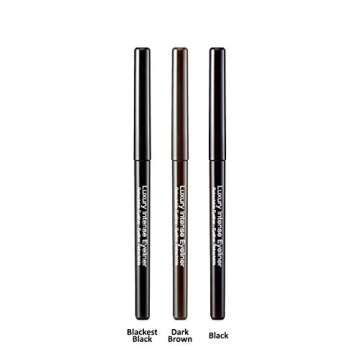 KISS New York Professional Retractable Eyeliner, Luxury Intense Highly Pigmented Eye Makeup, Long-Lasting, Water-Resistant, Smudge-Proof, Smooth Gliding (1 PACK, Blackest Black)