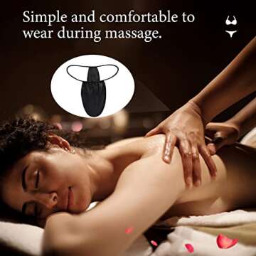 JUNFAN 50 Pack Disposable Thong Panties Women's Disposable Bikini Panties G-String Underwear for Spray Tanning, One Size