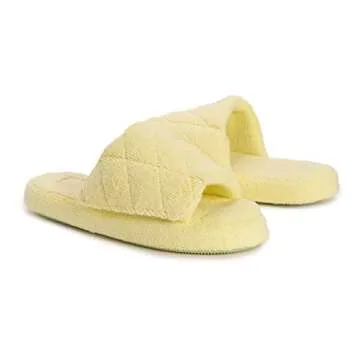 MUK LUKS Women's Oriole Slippers in Yellow, XL for Comfort