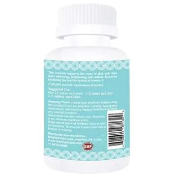 M.U Magic Whitening Pills for Skin - Supplement -3 Times Better Than glutathione - Focus on Clear Glossy Brightening and Smoothy Skin Support - Dark Spot Remover Acne & Acne Scar Remover - Non GMO