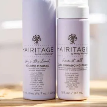 Hairitage Curl Enhancing Foam Mousse for Frizz-Free Waves