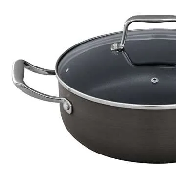 Amazon Brand – Stone & Beam Hard-Anodized Non-Stick Aluminum Kitchen Cookware Set, Pots and Pans - 17-Piece Set