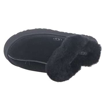 UGG Women's Disquette Slipper, Black, 10