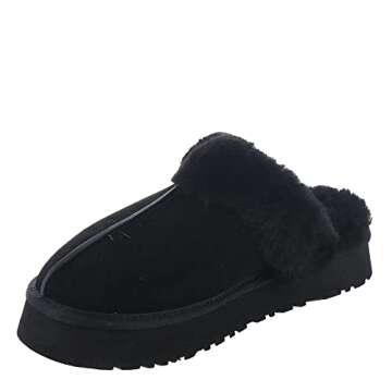 UGG Women's Disquette Slipper, Black, 10